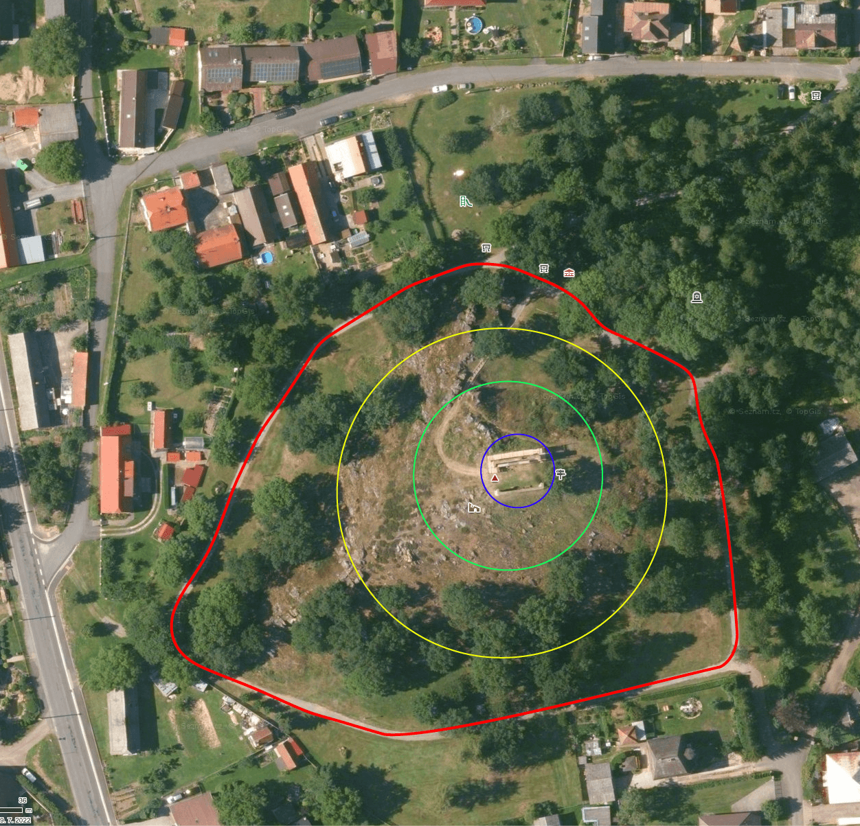 Mapa areálu